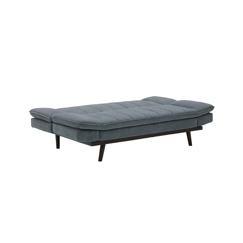 Malicia Sofa Bed - Brown Wood Legs - Grey Fabric