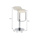 Bar Stool Jotan BY345 - Chromium/PVC White