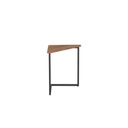 PIXIE-D60 End Table - Black Steel / Wood
