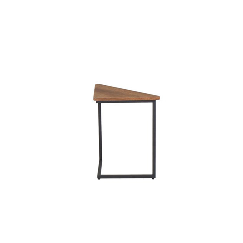 PIXIE-D60 End Table - Black Steel / Wood