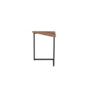 PIXIE-D60 End Table - Black Steel / Wood