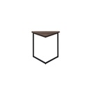 PIXIE-D60 End Table - Black Steel / Wood