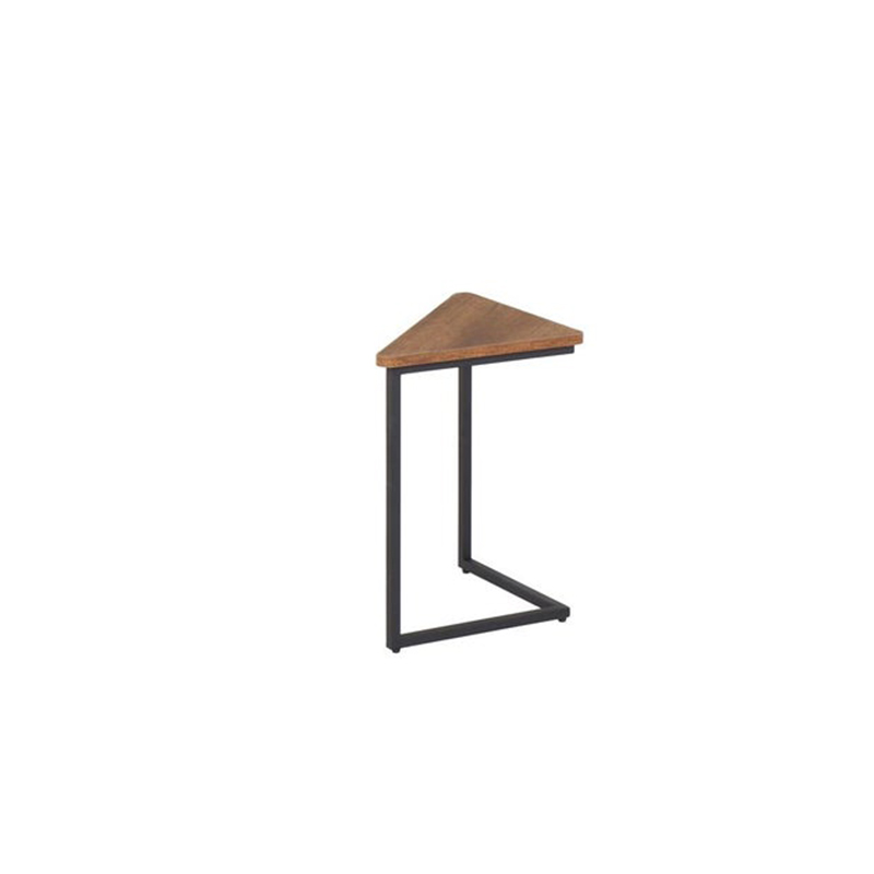 PIXIE-D60 End Table - Black Steel / Wood