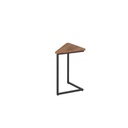 PIXIE-D60 End Table - Black Steel / Wood