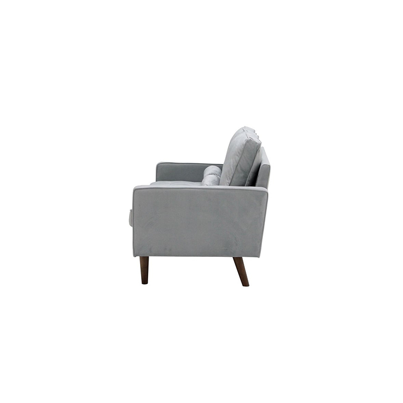 Melotto Sofa 2 Seater - Brown Eucalyptus - Light Grey Velvet