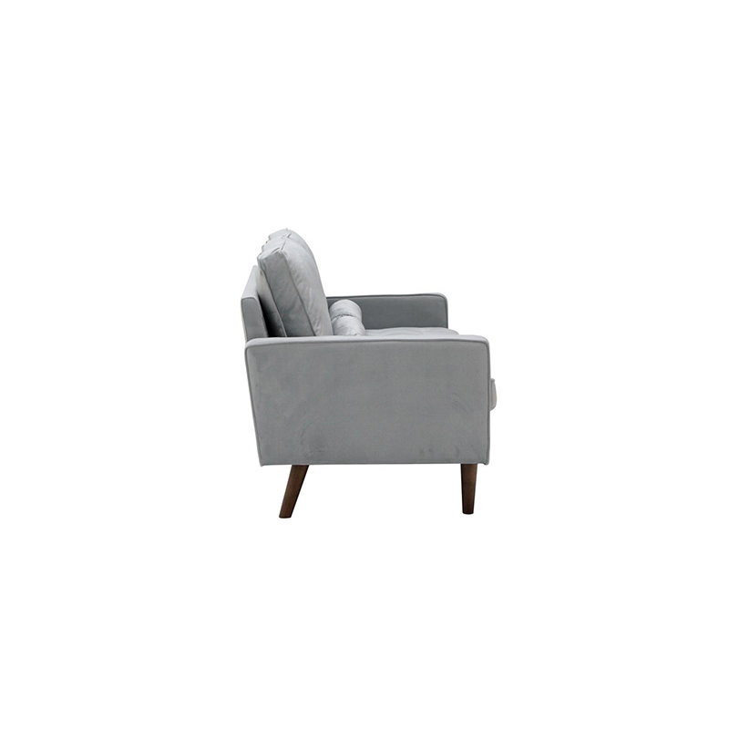 Melotto Sofa 2 Seater - Brown Eucalyptus - Light Grey Velvet