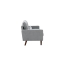 Melotto Sofa 2 Seater - Brown Eucalyptus - Light Grey Velvet