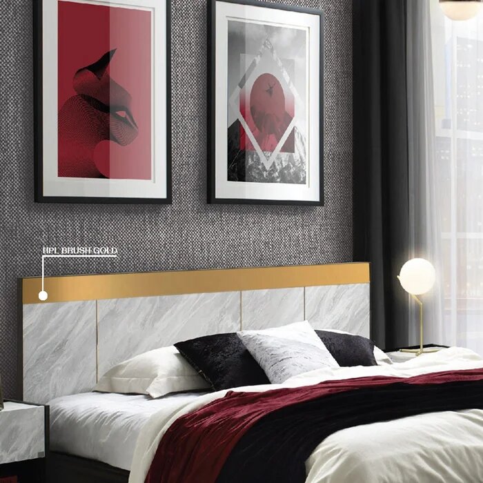 Reiss (JA) Bed 6ft - AA/ROY/GR Sand/HPL Gold