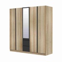 Patinal Wardrobe WE200-200ADM01 - Lindberg Oak/Dark Grey