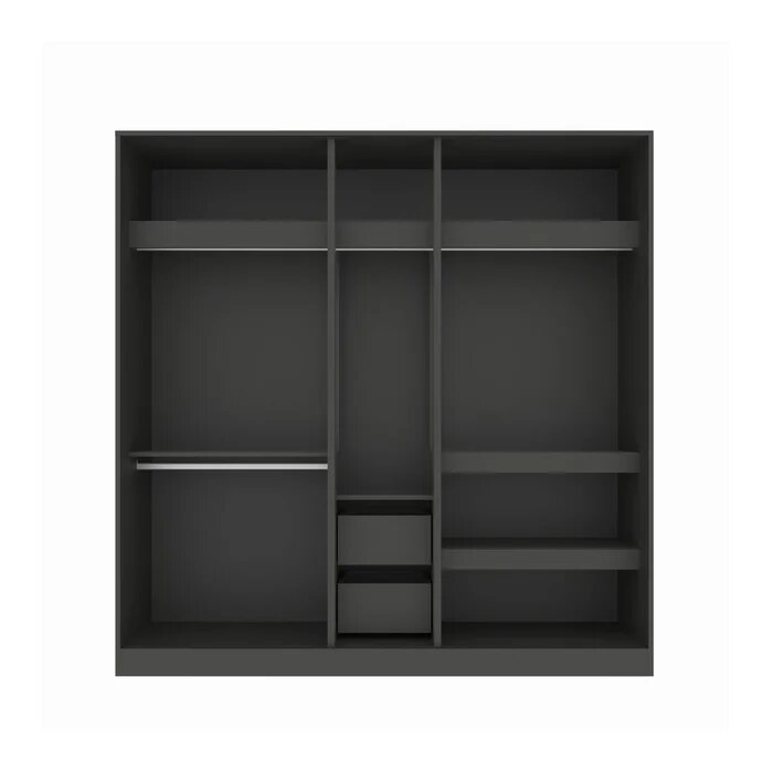 Patinal Wardrobe WE200-200ADM01 - Lindberg Oak/Dark Grey