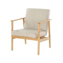 Coll Arm Chair-Honey Oak/Cream Fabric