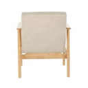 Coll Arm Chair-Honey Oak/Cream Fabric