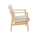 Coll Arm Chair-Honey Oak/Cream Fabric
