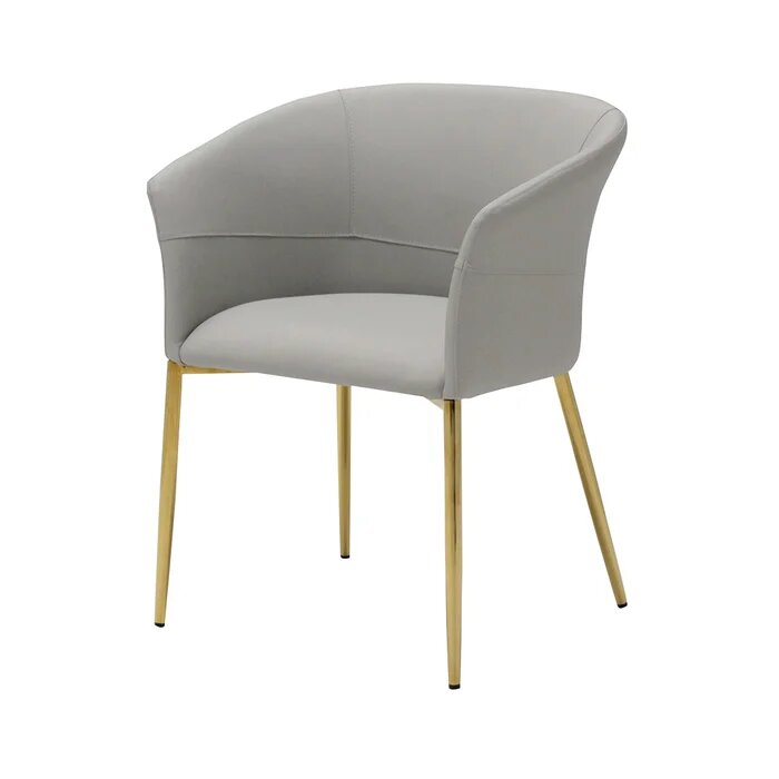 Earland Dining Chair SL Cream-Gold Stainless