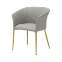 Earland Dining Chair SL Cream-Gold Stainless