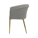 Earland Dining Chair SL Cream-Gold Stainless