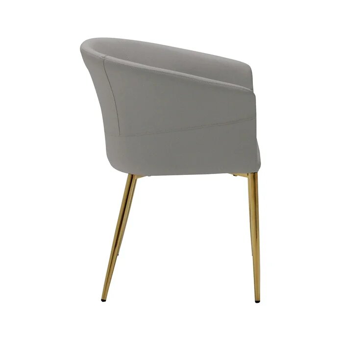 Earland Dining Chair SL Cream-Gold Stainless