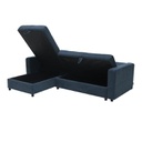 Coris Sofa 2 Seater-Black Plastic Legs/Dark Blue