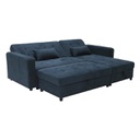 Coris Sofa 2 Seater-Black Plastic Legs/Dark Blue