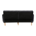 College Sofa Bed-Wood/Dark Grey Velvet