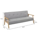 Marine Sofabed-Wood/Dark Gray