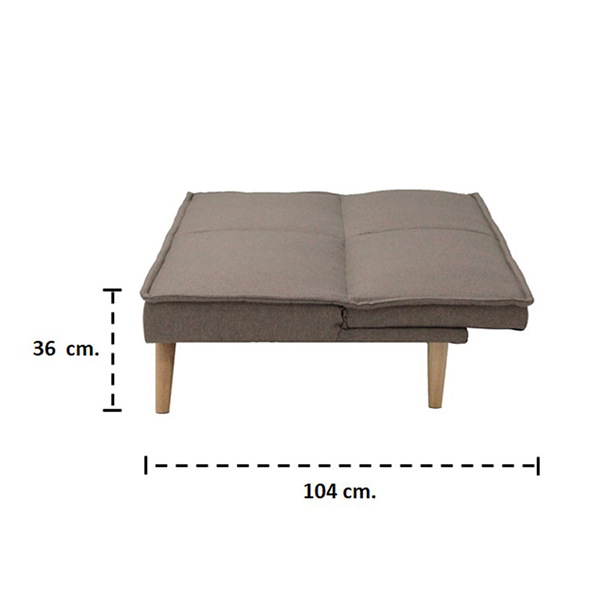 Jacan Sofa Bed- Eucalyptus/Brown