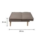 Jacan Sofa Bed- Eucalyptus/Brown