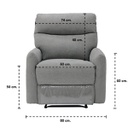 Memello Recliner-Grey/1RE