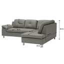 Trumble Sofa -Right Corner/Hem/ SL /Grey
