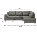 Trumble Sofa -Right Corner/Hem/ SL /Grey