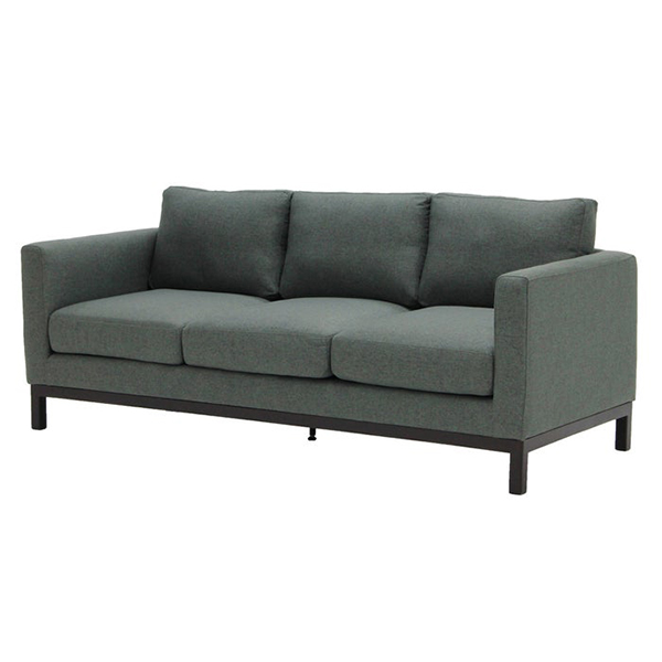 Rocco Sofa-Wood Leg/Dark Gray Fabric 3s
