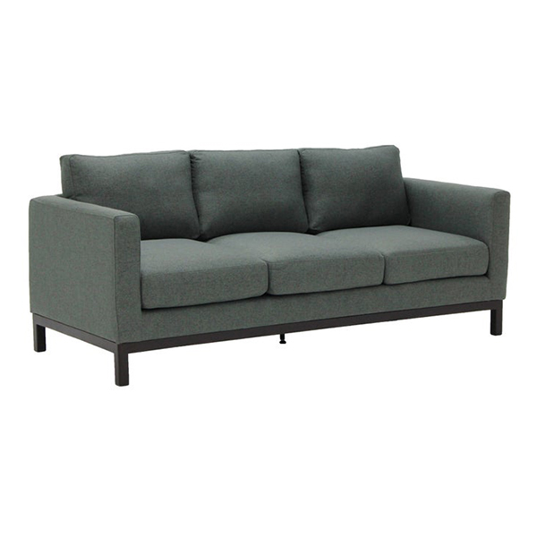 Rocco Sofa-Wood Leg/Dark Gray Fabric 3s