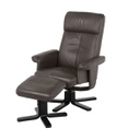 Camber Recliner+Stool-Leather/SL Brown/1RE