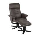 Camber Recliner+Stool-Leather/SL Brown/1RE