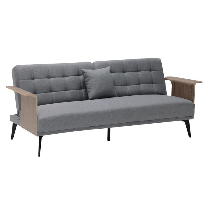 Jayda Sofa Bed-Walnut/Grey/Black Grey
