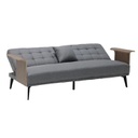 Jayda Sofa Bed-Walnut/Grey/Black Grey