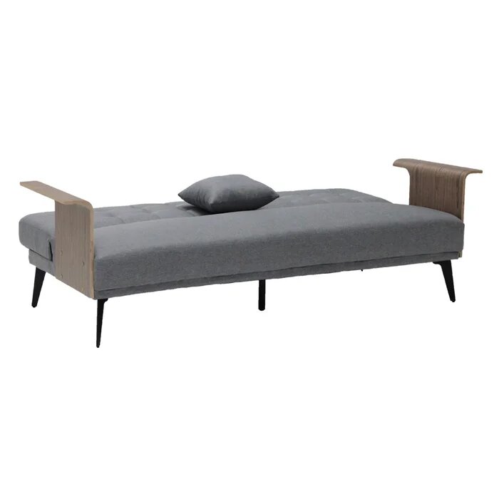 Jayda Sofa Bed-Walnut/Grey/Black Grey