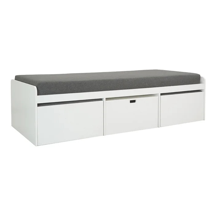 KC-Play Beddesk Sofabed-White/Gray Cushion