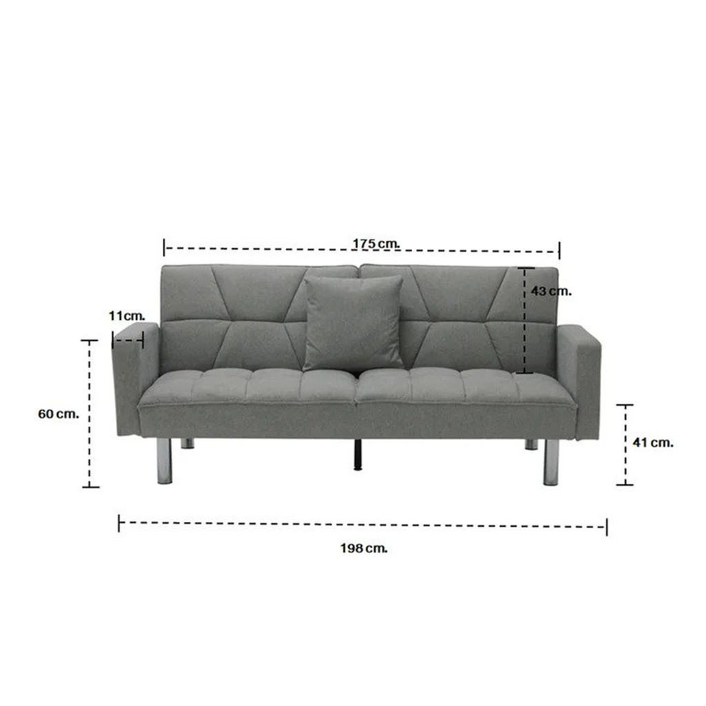 Convis Sofa Bed - Chrome Grey