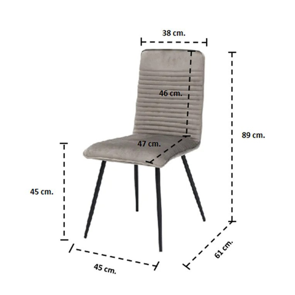 Yobi Chair - Black Leg/Brown Velvet