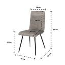 Yobi Chair - Black Leg/Brown Velvet
