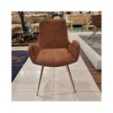 Youto Chair - Gold/Brown Velvet