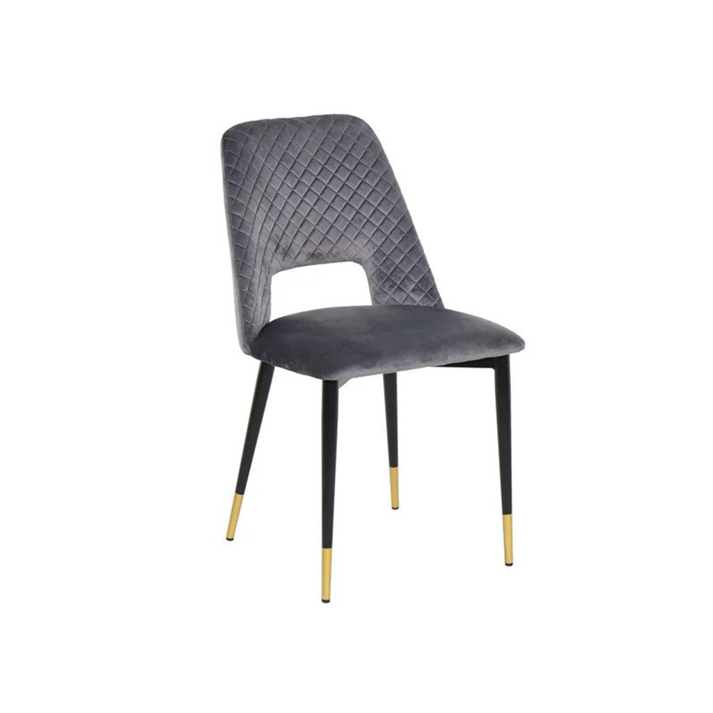 Tara Chair - Gold/Black/Grey Velvet