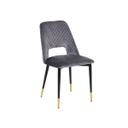 Tara Chair - Gold/Black/Grey Velvet