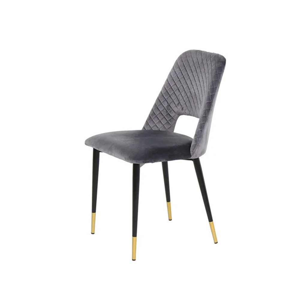 Tara Chair - Gold/Black/Grey Velvet