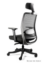 ANGGUN HIGH BACK CHAIR - VY S-PVC/ FABRIC, B-MESH