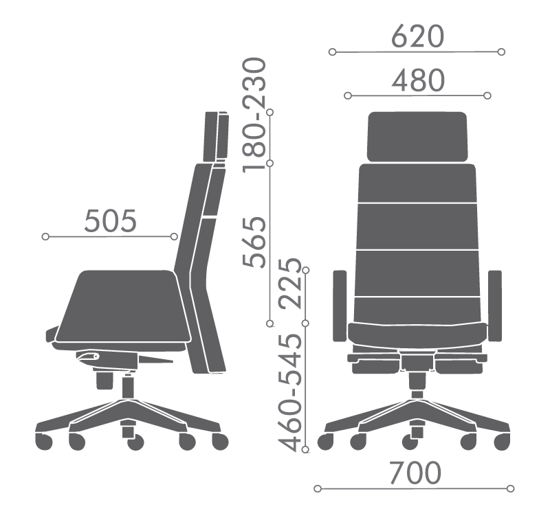 BRAVO HIGH BACK CHAIR-VY/BN9169