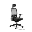 Merryfair Anggun High Back Office Chair - PVC Leather S-Black/B-SM01