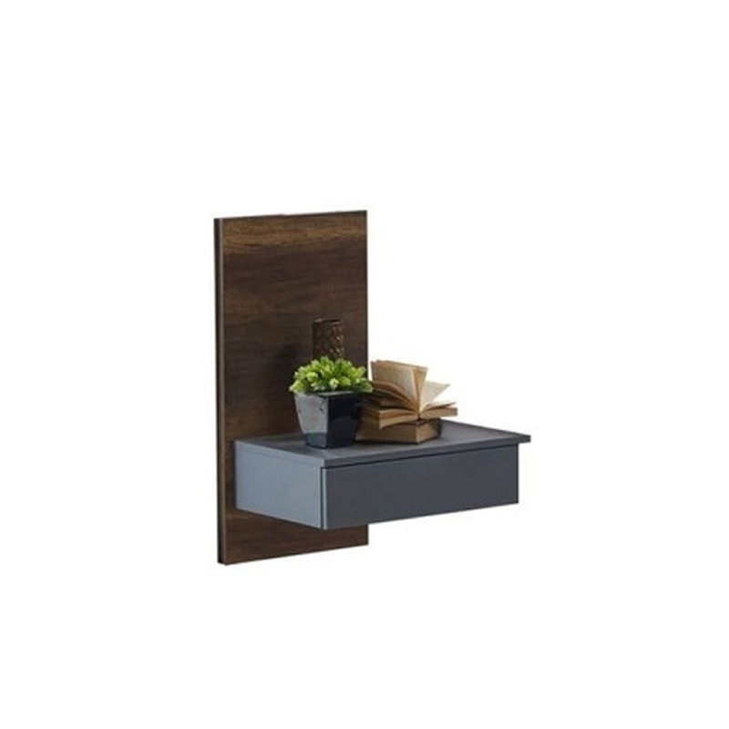 Onyx Night Table 58cm wide - Grey Twist/CLS Hazel Timber