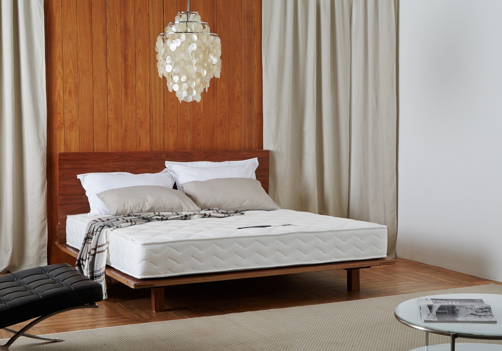 Lotus - Euphorbia 5ft × 6.5ft - Spring Mattress - Firm - 9&quot;